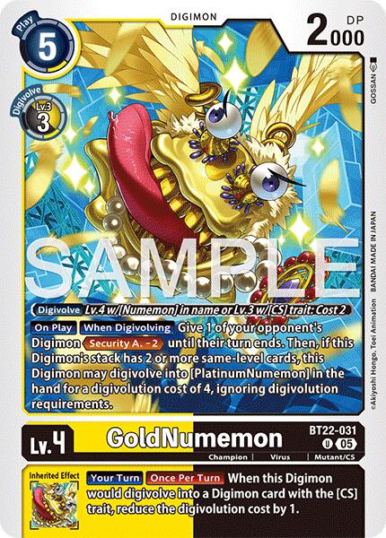 GoldNumemon [BT22-031] [Cyber Eden] - Destination Retro