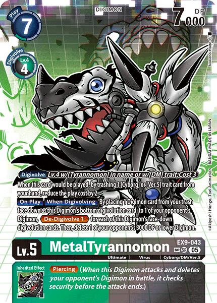 MetalTyrannomon [EX9-043] (SP) [Versus Monsters] - Destination Retro