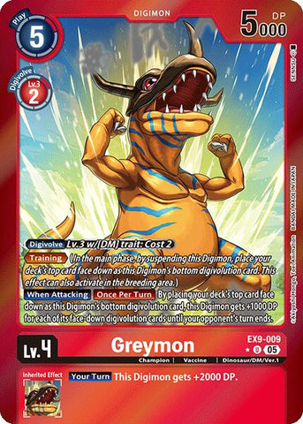 Greymon [EX9-009] (Limited Foil) [Versus Monsters] - Destination Retro