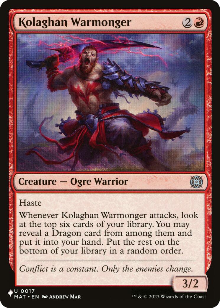 Kolaghan Warmonger [The List] - Destination Retro