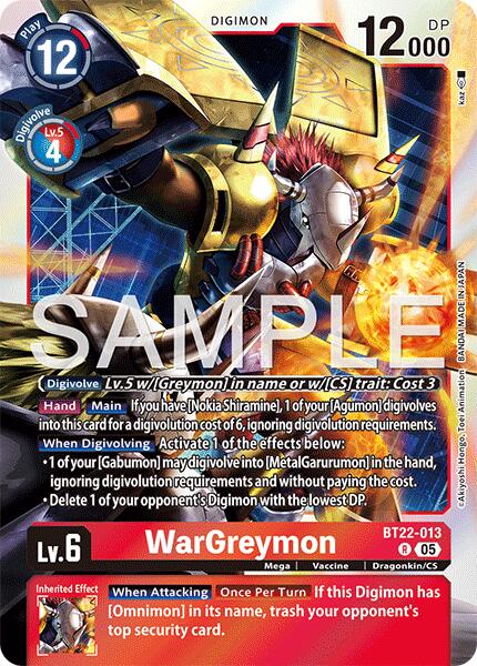 WarGreymon [BT22-013] [Cyber Eden] - Destination Retro