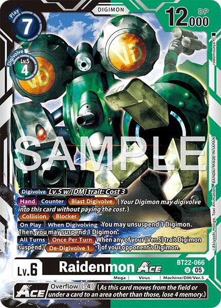 Raidenmon ACE [BT22-066] [Cyber Eden] - Destination Retro