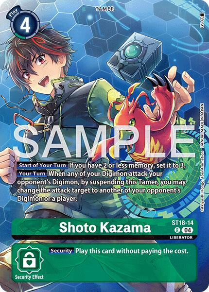 Shoto Kazama [ST18-14] (Digimon Liberator Debuggers Set) [Starter Deck: Guardian Vortex] - Destination Retro