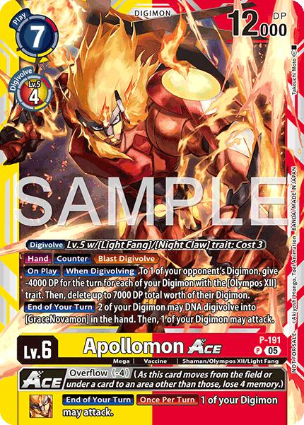 Apollomon ACE [P-191] (Store Tournament 2025 Vol.3 Participation Pack) [Promotional Cards] - Destination Retro