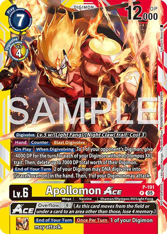 Apollomon ACE [P-191] (Store Tournament 2025 Vol.3 Participation Pack) [Promotional Cards] - Destination Retro