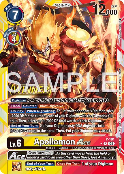 Apollomon ACE [P-191] (Store Tournament 2025 Vol.3 Winner Pack) [Promotional Cards] - Destination Retro