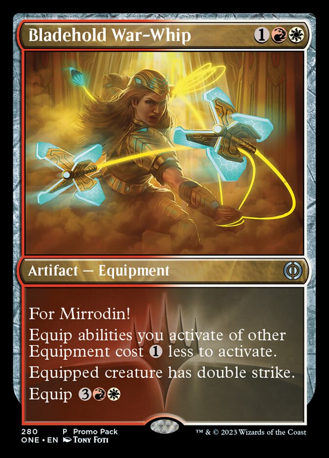 Bladehold War-Whip (Promo Pack) [Phyrexia: All Will Be One Promos] - Destination Retro