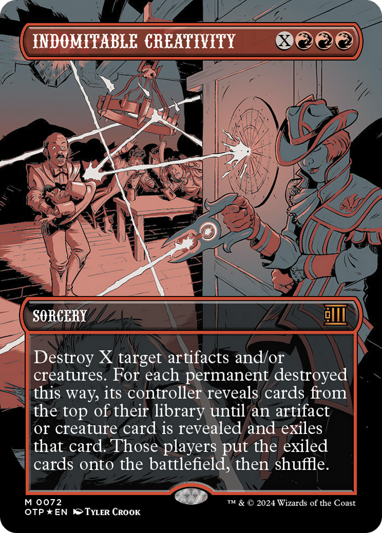 Indomitable Creativity (Textured Foil) [Outlaws of Thunder Junction: Breaking News] - Destination Retro