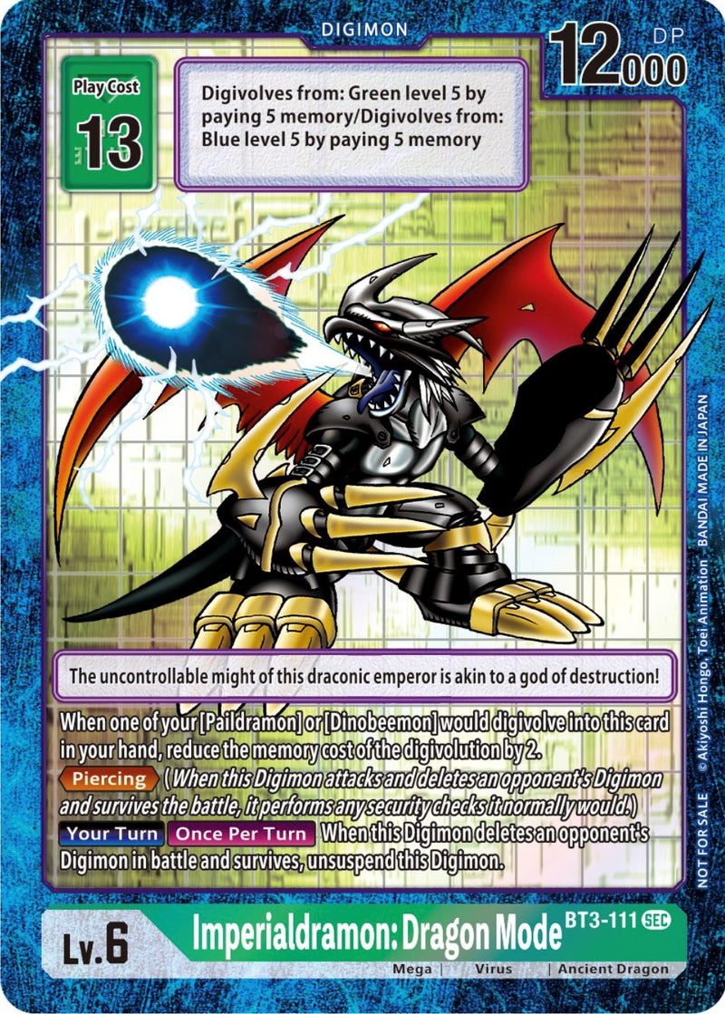 Imperialdramon: Dragon Mode [BT3-111] (Alternate Art) [Draconic Roar] - Destination Retro