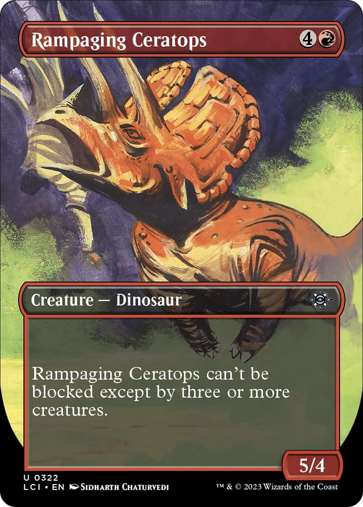 Rampaging Ceratops (Borderless) [The Lost Caverns of Ixalan] - Destination Retro