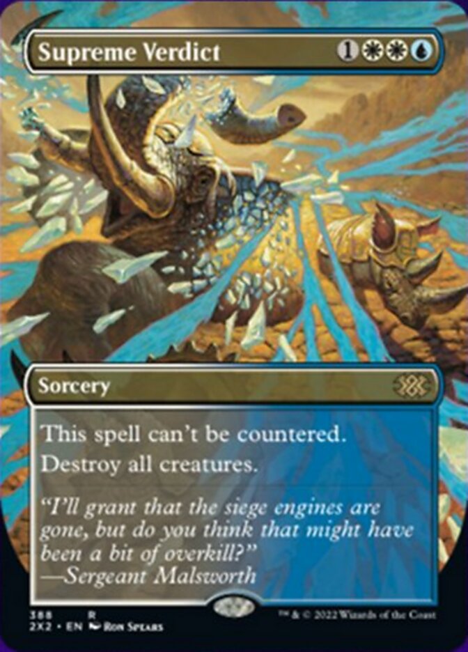 Supreme Verdict (Borderless Alternate Art) [Double Masters 2022] - Destination Retro