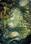 The Hunter Maze Art Card (Gold-Stamped Signature) [Phyrexia: All Will Be One Art Series] - Destination Retro