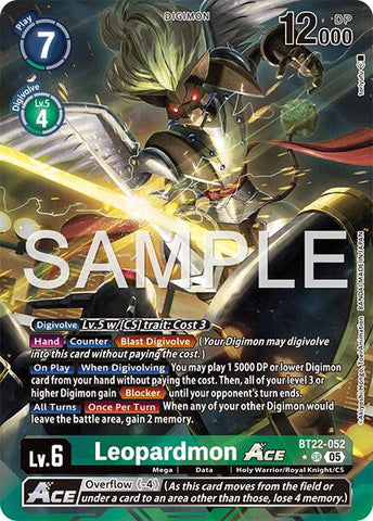 Leopardmon ACE [BT22-052] (Alternate Art) [Cyber Eden] - Destination Retro