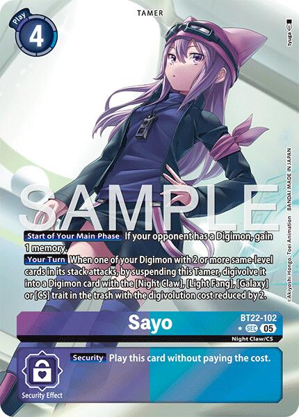 Sayo [BT22-102] (Alternate Art) [Cyber Eden] - Destination Retro