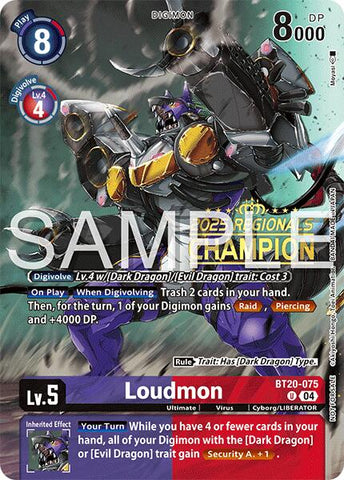 Loudmon [BT20-075] (Regionals 25-26 Season 2 Champion) [Release Special Booster Ver.2.0] - Destination Retro