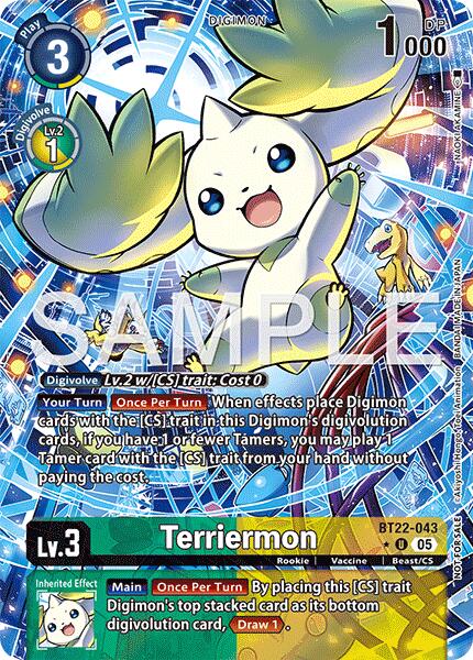 Terriermon [BT22-043] (Box Topper) [Cyber Eden] - Destination Retro