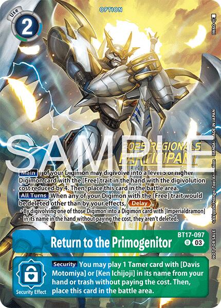 Return to the Primogenitor [BT17-097] (Regionals 25-26 Season 2 Participant) [Secret Crisis] - Destination Retro