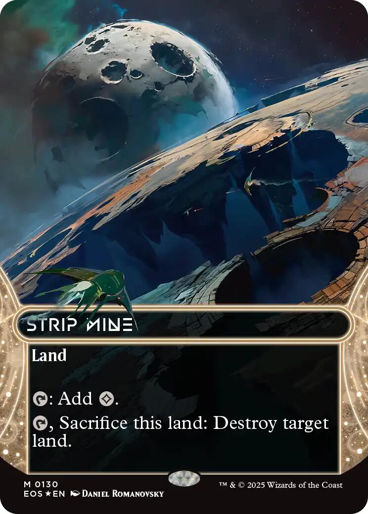 Strip Mine (0130) (Borderless) (Galaxy Foil) [Edge of Eternities: Stellar Sights] - Destination Retro