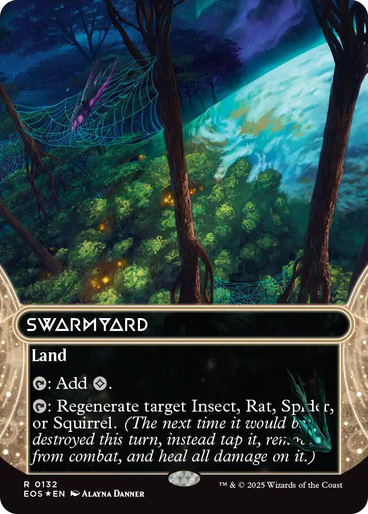 Swarmyard (0132) (Borderless) (Galaxy Foil) [Edge of Eternities: Stellar Sights] - Destination Retro