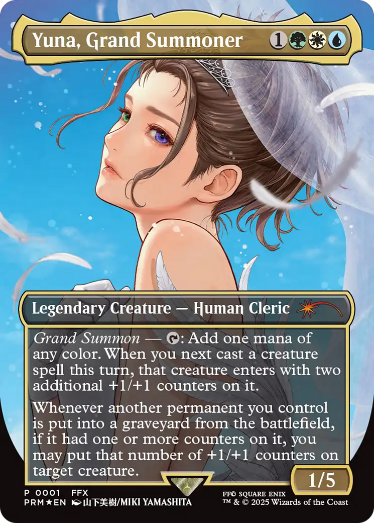 Yuna, Grand Summoner (Borderless) [Wizards Play Network 2025] - Destination Retro