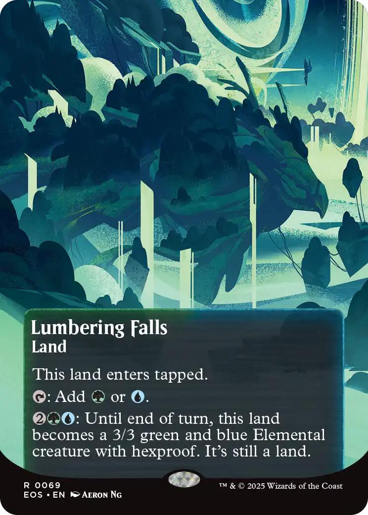 Lumbering Falls (0069) (Borderless) [Edge of Eternities: Stellar Sights] - Destination Retro