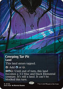 Creeping Tar Pit (0144) (Borderless) (Galaxy Foil) [Edge of Eternities: Stellar Sights] - Destination Retro