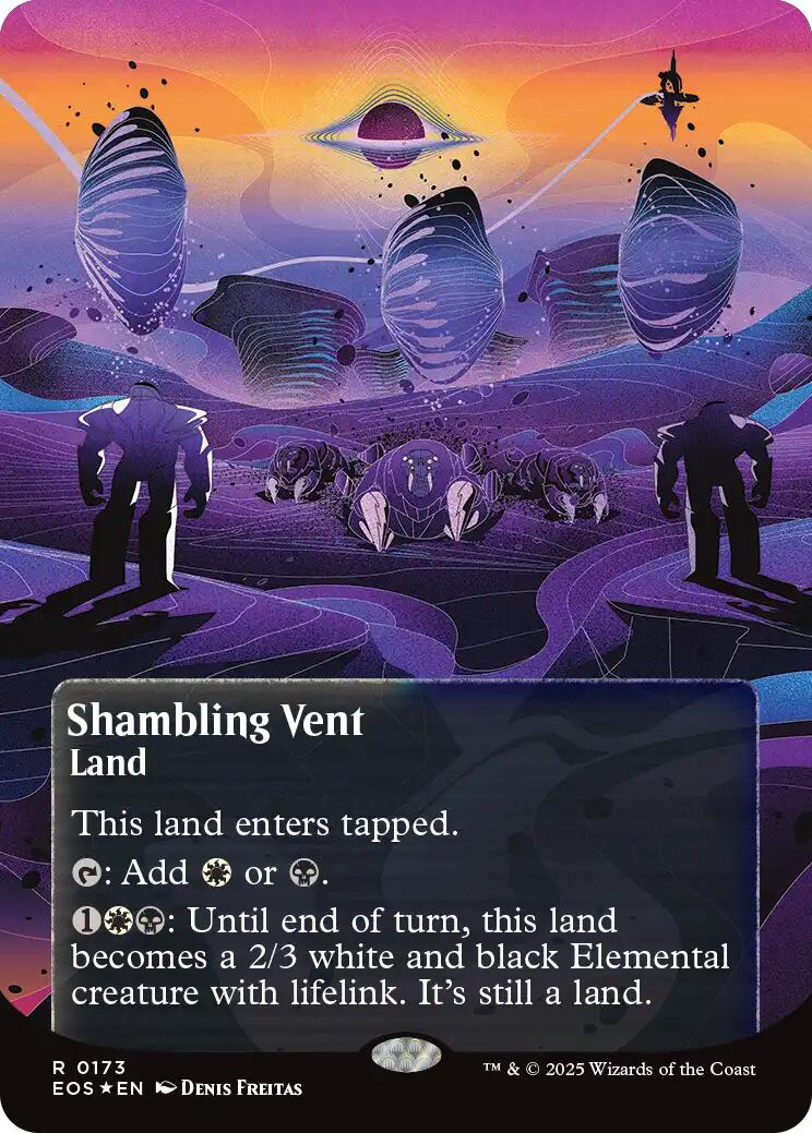 Shambling Vent (0173) (Borderless) (Galaxy Foil) [Edge of Eternities: Stellar Sights] - Destination Retro