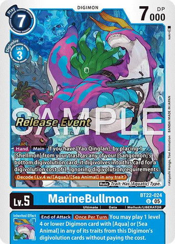 MarineBullmon [BT22-024] [Cyber Eden Release Event Cards] - Destination Retro