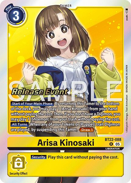 Arisa Kinosaki [BT22-088] [Cyber Eden Release Event Cards] - Destination Retro