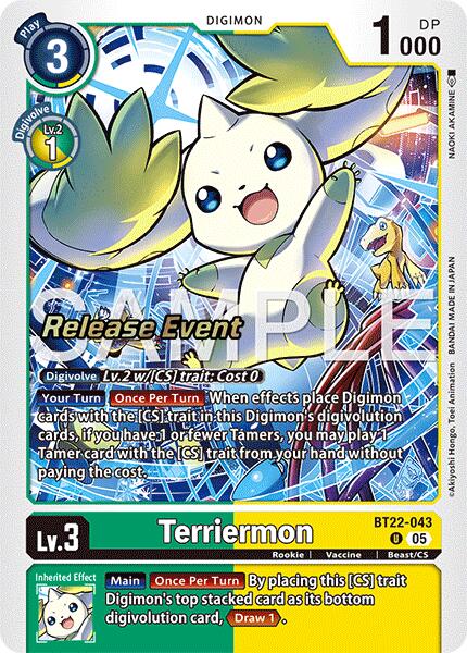 Terriermon [BT22-043] [Cyber Eden Release Event Cards] - Destination Retro