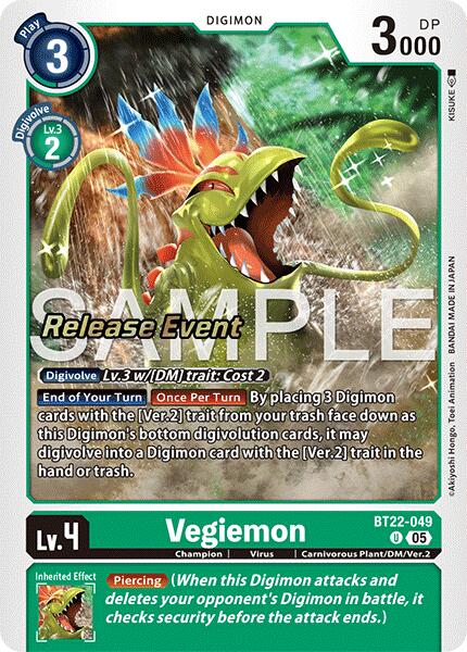 Vegiemon [BT22-049] [Cyber Eden Release Event Cards] - Destination Retro