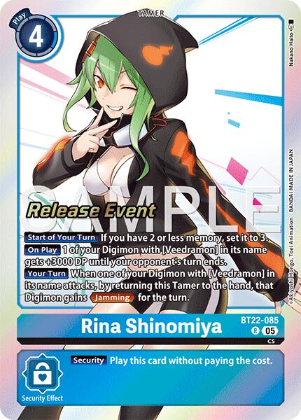 Rina Shinomiya [BT22-085] [Cyber Eden Release Event Cards] - Destination Retro