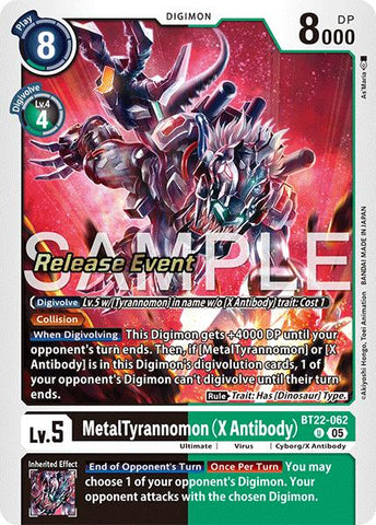 MetalTyrannomon [BT22-062] (X Antibody) [Cyber Eden Release Event Cards] - Destination Retro