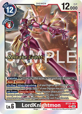 LordKnightmon [BT22-067] [Cyber Eden Release Event Cards] - Destination Retro