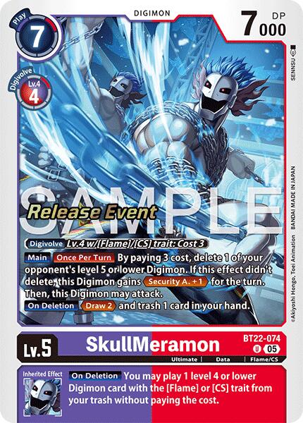 SkullMeramon [BT22-074] [Cyber Eden Release Event Cards] - Destination Retro