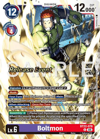 Boltmon [BT22-078] [Cyber Eden Release Event Cards] - Destination Retro