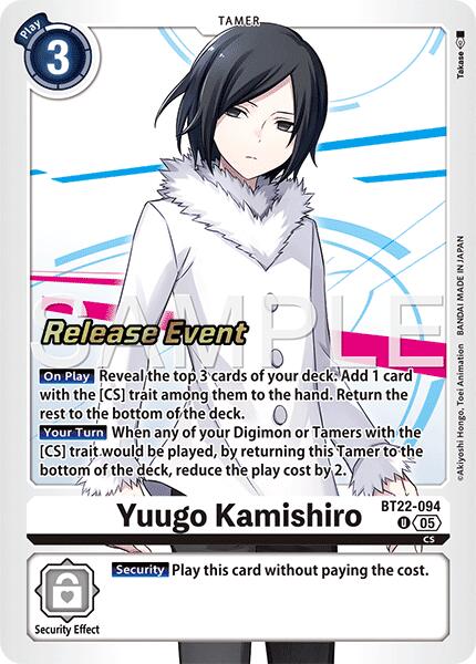 Yuugo Kamishiro [BT22-094] [Cyber Eden Release Event Cards] - Destination Retro