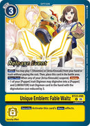 Unique Emblem: Fable Waltz [BT22-098] [Cyber Eden Release Event Cards] - Destination Retro