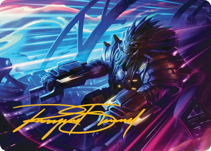 Tannuk, Steadfast Second Art Card (Gold-Stamped Signature) [Edge of Eternities Art Series] - Destination Retro