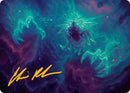 Cosmogoyf Art Card (Gold-Stamped Signature) [Edge of Eternities Art Series] - Destination Retro