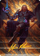 Tezzeret, Cruel Captain Art Card (1/54) (Gold-Stamped Signature) [Edge of Eternities Art Series] - Destination Retro
