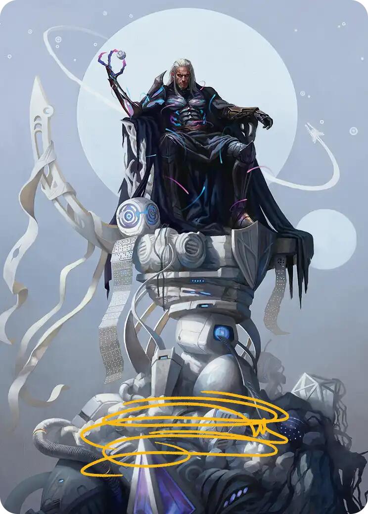 Tezzeret, Cruel Captain Art Card (35/54) (Gold-Stamped Signature) [Edge of Eternities Art Series] - Destination Retro