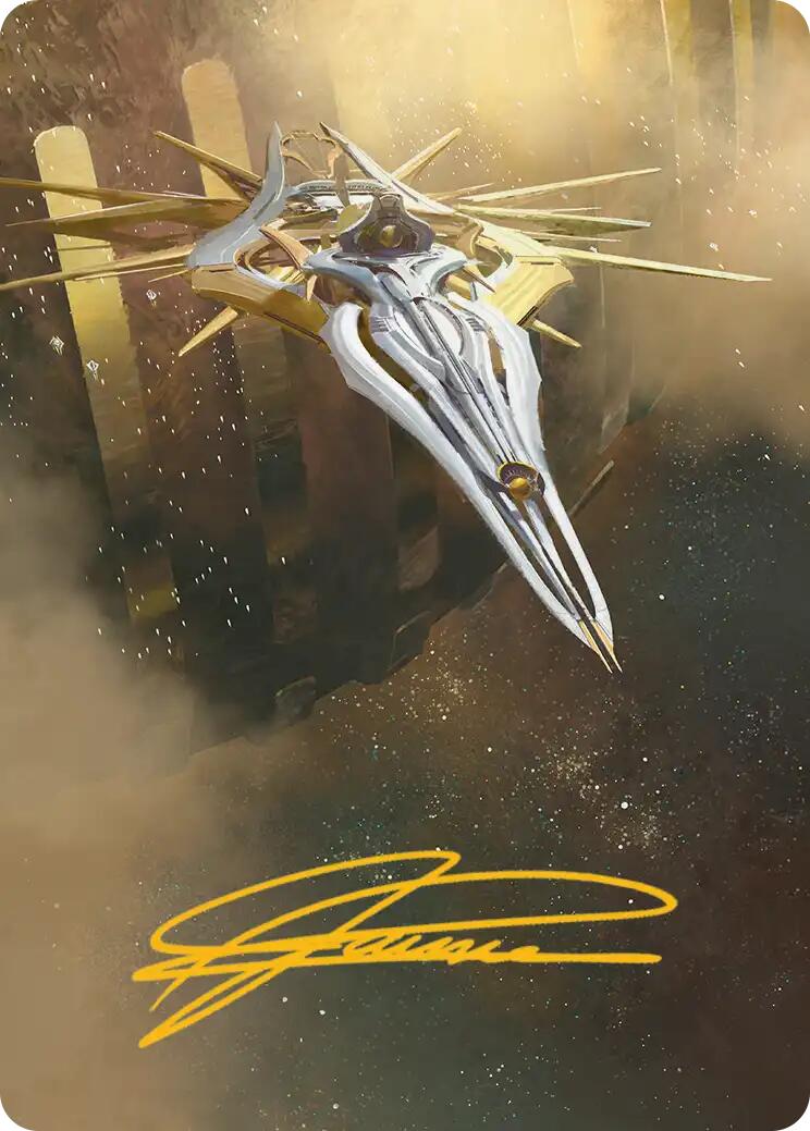 Dawnsire, Sunstar Dreadnought Art Card (Gold-Stamped Signature) [Edge of Eternities Art Series] - Destination Retro