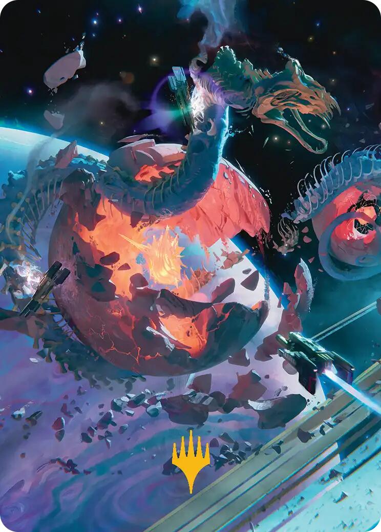 Scavenger Grounds Art Card (47/54) (Gold-Stamped Planeswalker Symbol) [Edge of Eternities Art Series] - Destination Retro