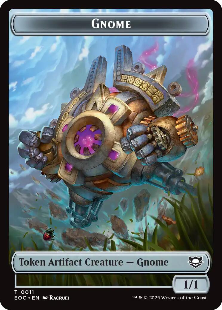 Gnome // Golem (0014) Double-Sided Token [Edge of Eternities Commander Tokens] - Destination Retro