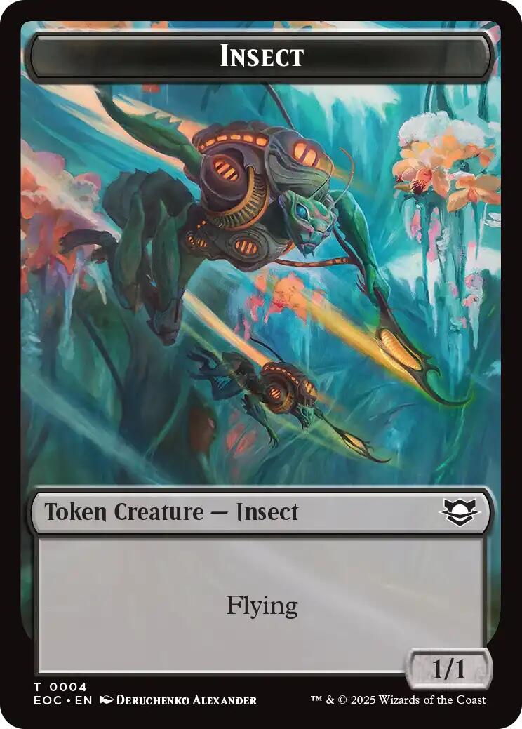 Insect // Elemental (0008) Double-Sided Token [Edge of Eternities Commander Tokens] - Destination Retro