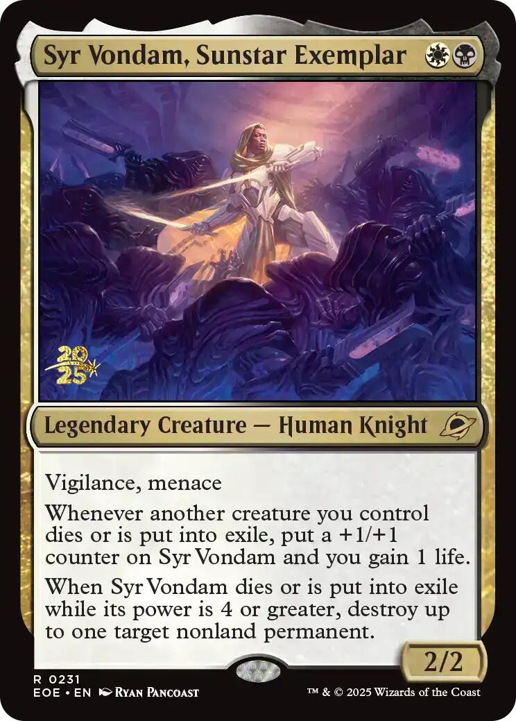Syr Vondam, Sunstar Exemplar [Edge of Eternities Prerelease Promos] - Destination Retro