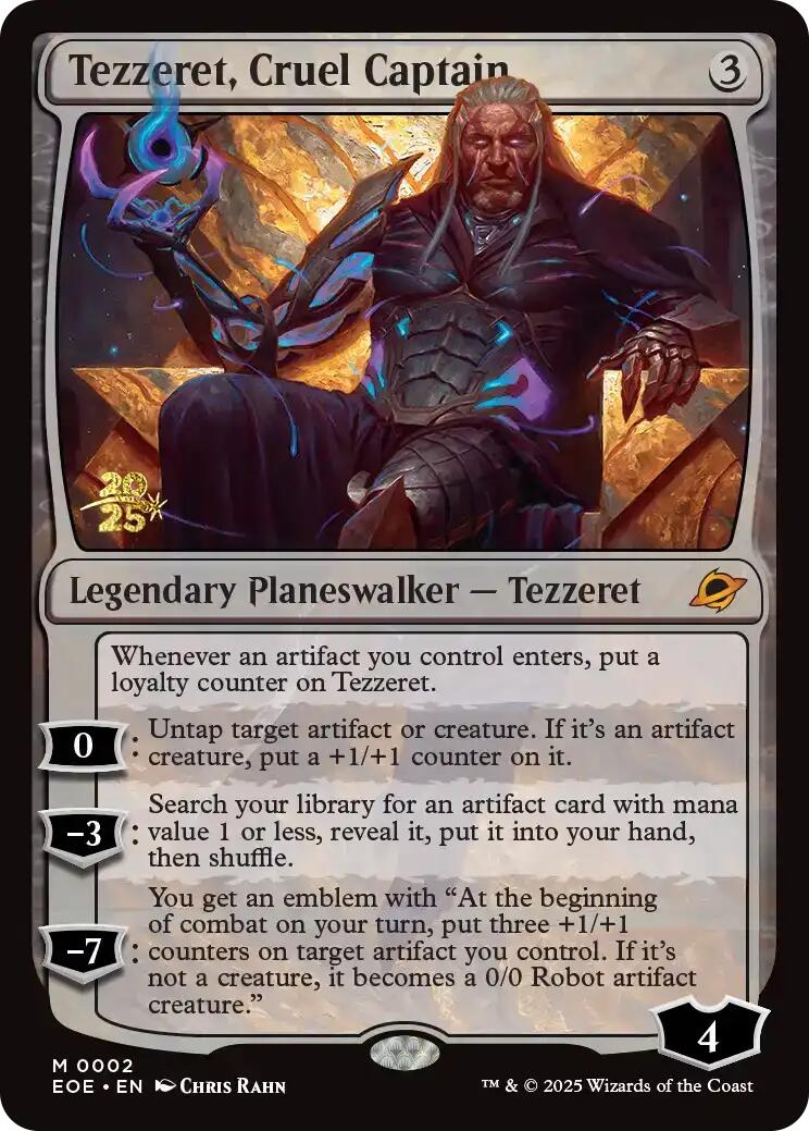 Tezzeret, Cruel Captain [Edge of Eternities Prerelease Promos] - Destination Retro