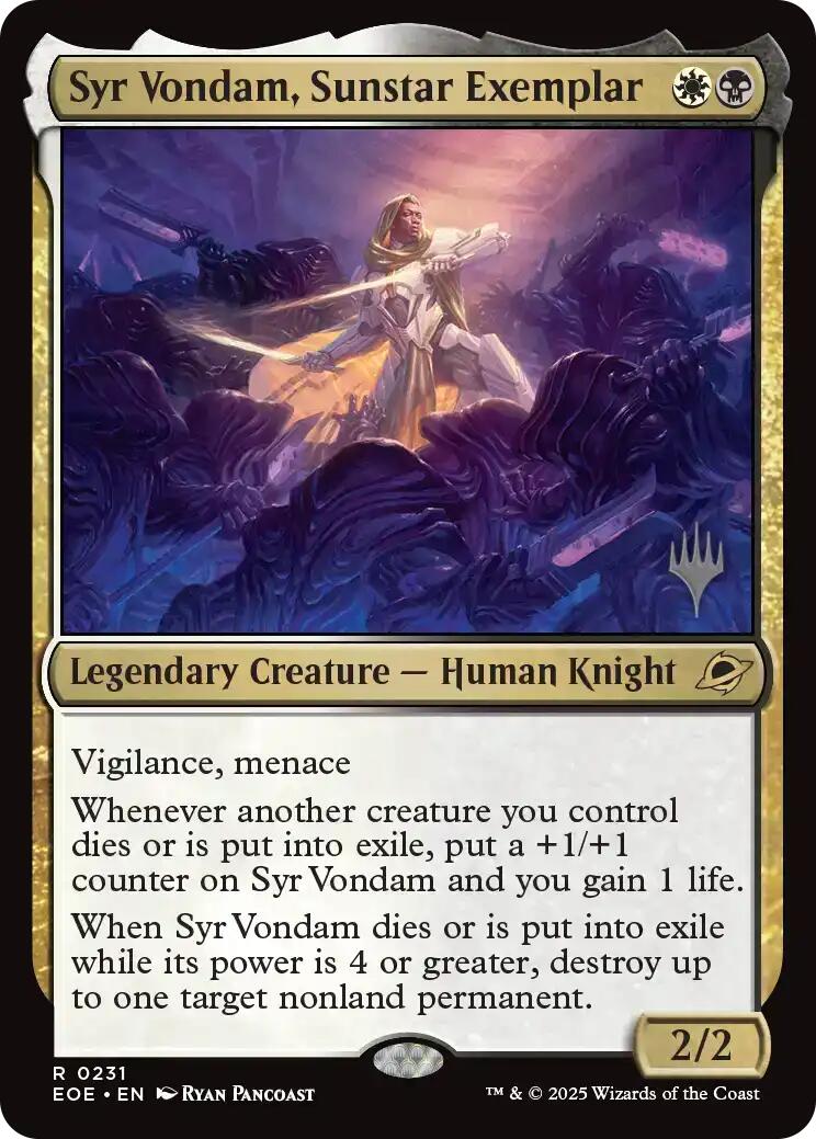 Syr Vondam, Sunstar Exemplar (Promo Pack) [Edge of Eternities Promo Pack] - Destination Retro