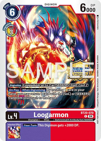Loogarmon [BT20-070] (Regionals 25-26 Season 2 Champion) [Release Special Booster Ver.2.5 Promos] - Destination Retro